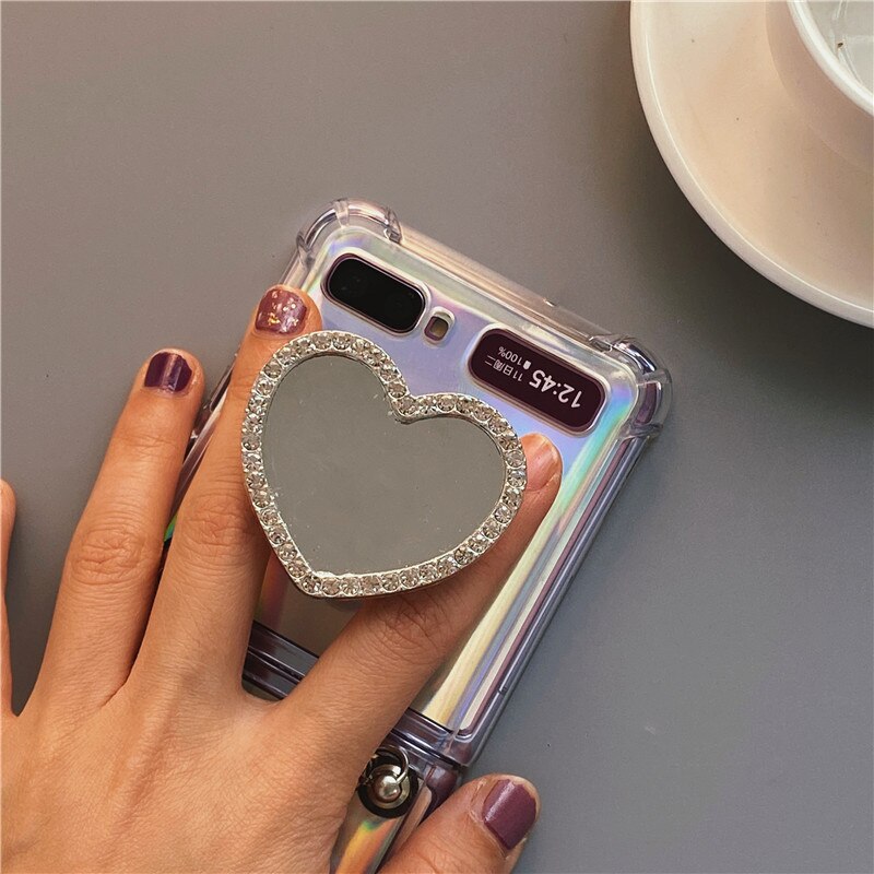 Holo Love Heart Pearl Galaxy Z Flip Case