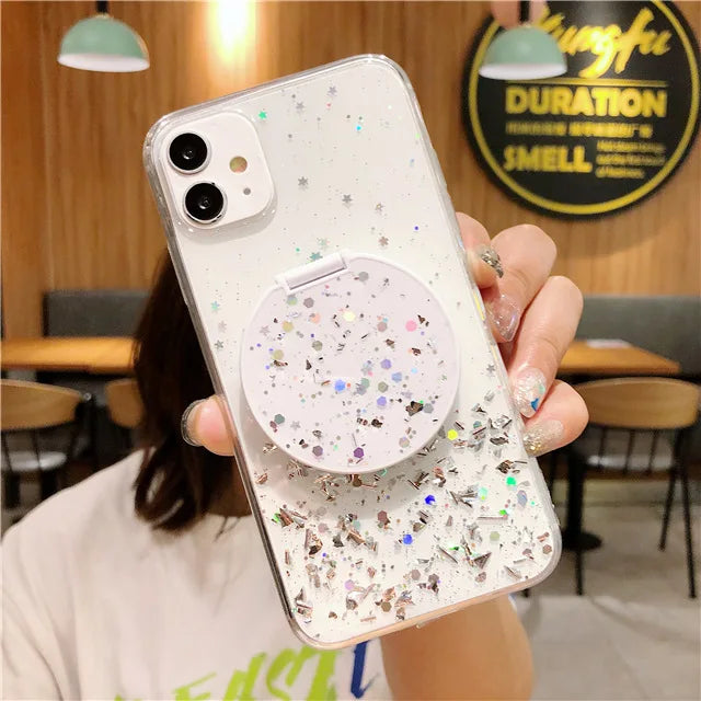 Glitter Makeup Mirror iPhone Case