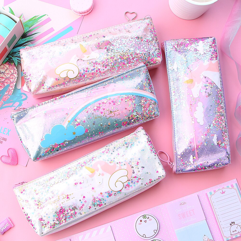 Holographic Cute Unicorn Pencil Case