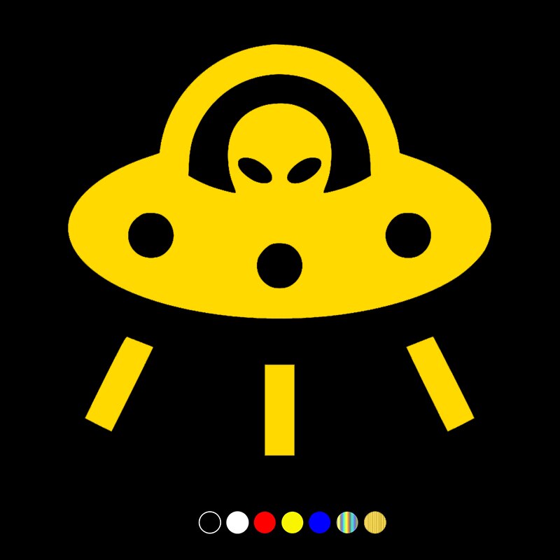 Holo UFO Alien Decal