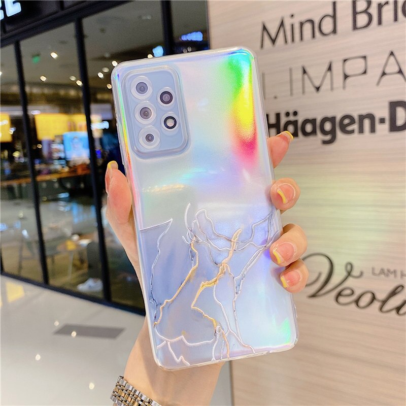 Holographic Marbled Samsung Phone Case