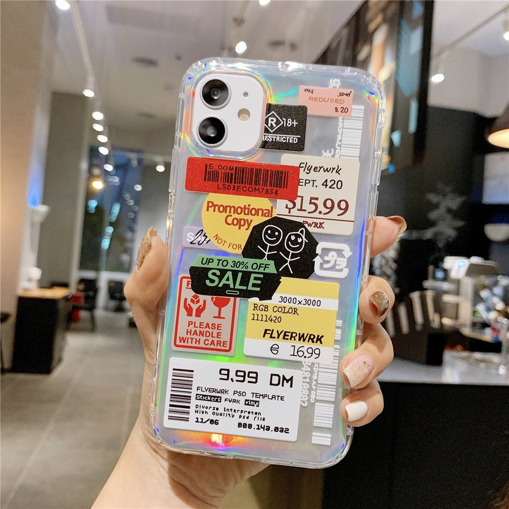 Holo QR bar code iPhone Case