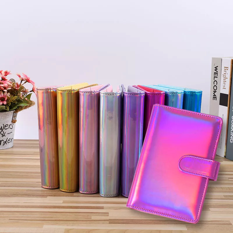 A5 A6 Holo PU Leather DIY Binder Notebook