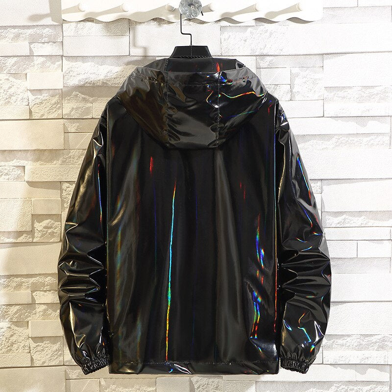 Holographic Windbreaker Bomber Jacket