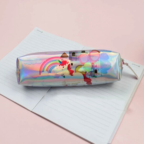 Holographic Pencil Case: Cute Unicorn