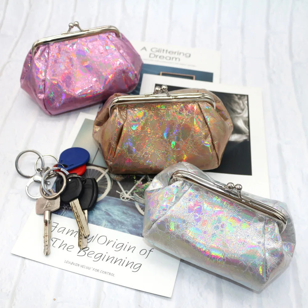 Holographic Fabric Coin Purse