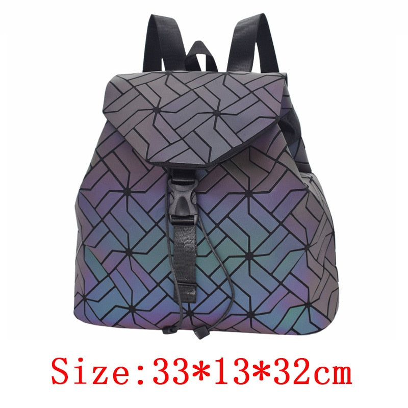 Luminous Holo Geometric Backpack