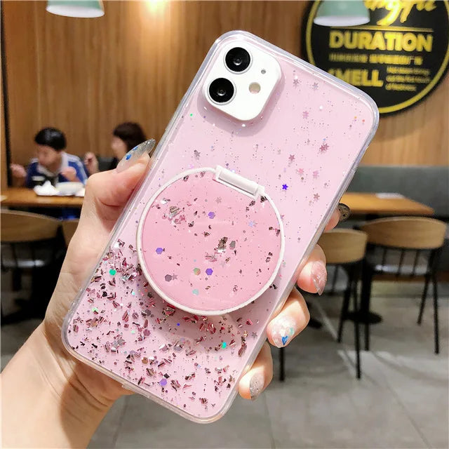 Glitter Makeup Mirror iPhone Case