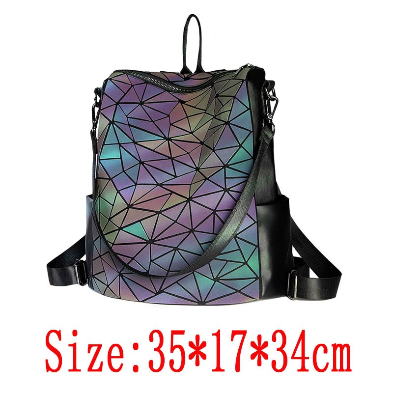 Luminous Holo Geometric Backpack