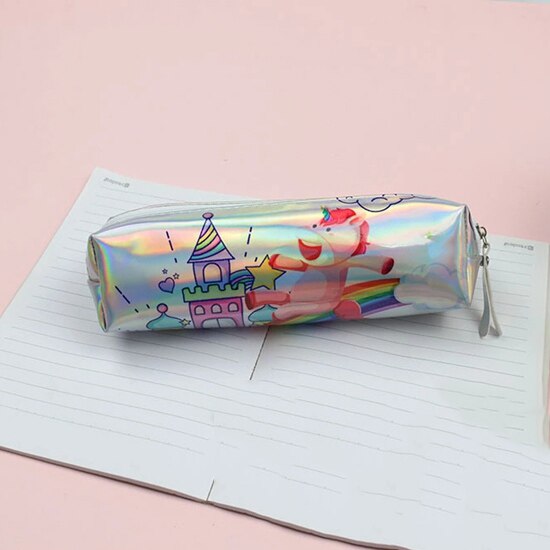 Holographic Pencil Case: Cute Unicorn