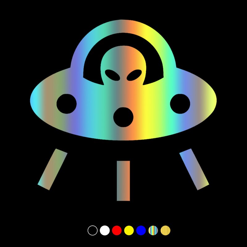 Holo UFO Alien Decal