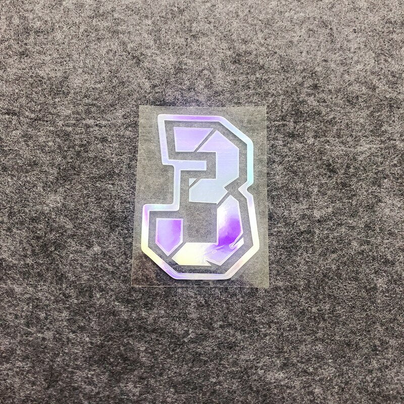 Racing Numbers Holographic Stickers