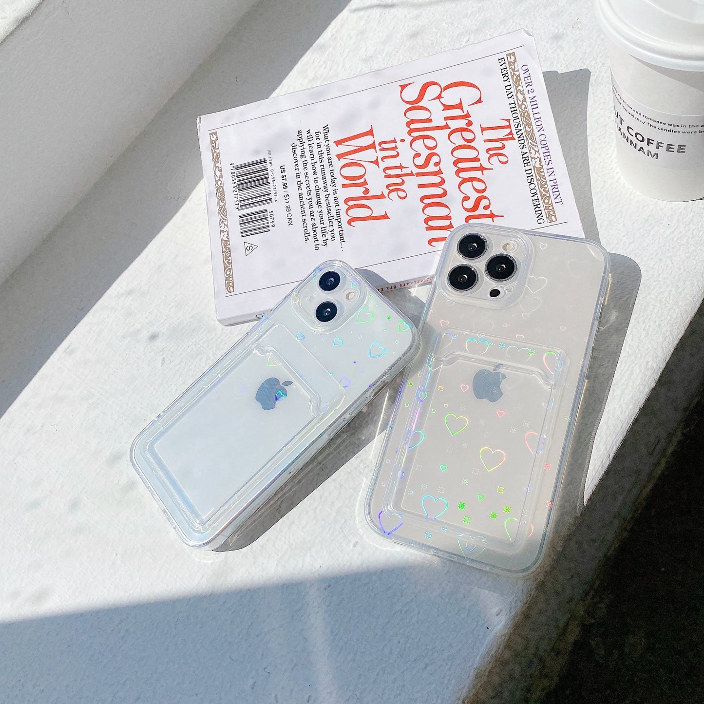 Holo Heart+Card Holder iPhone Cover