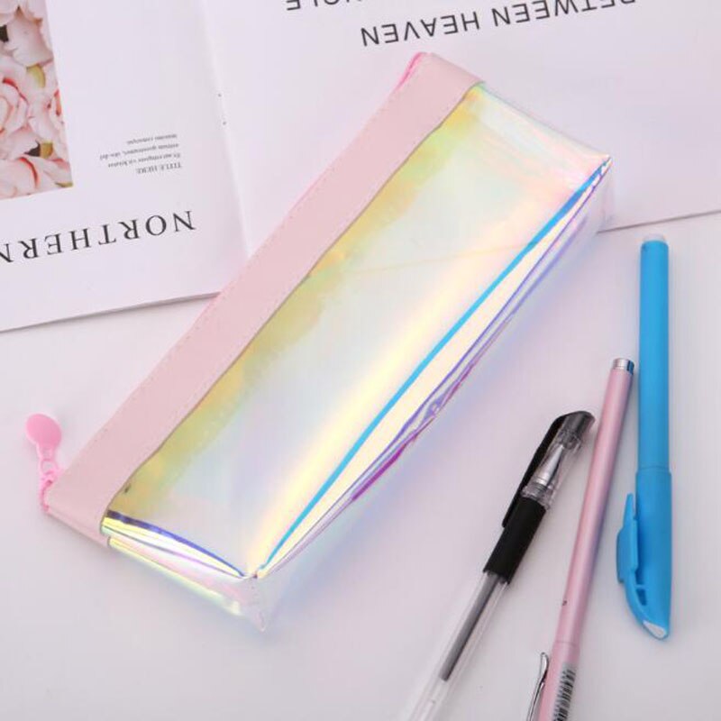 Iridescent Kawaii Glitter Pencil Case