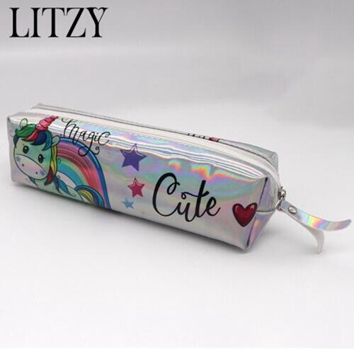 Holo Unicorn Handles Pencil Case