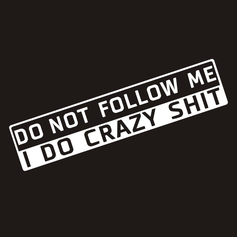 Do not follow me Holographic Sticker