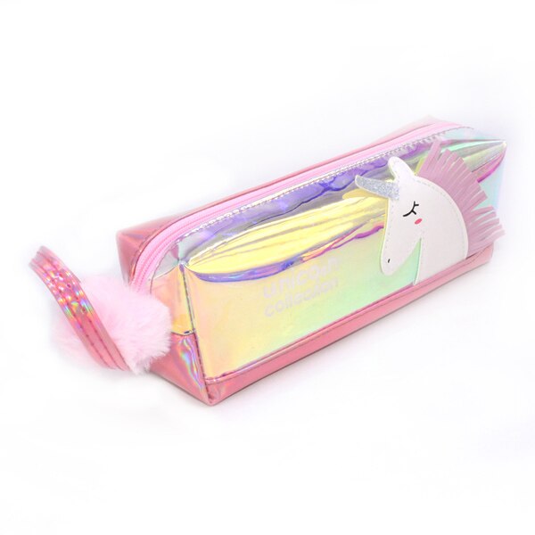 Iridescent Transparent Unicorn Pencil Case