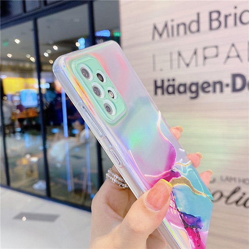 Holographic Marbled Samsung Phone Case