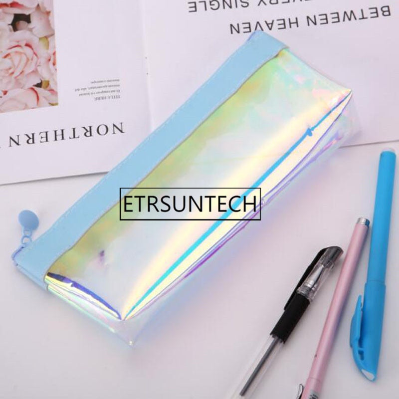 Iridescent Kawaii Glitter Pencil Case