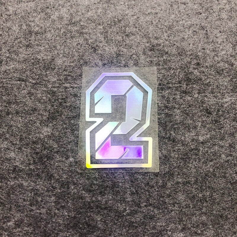 Racing Numbers Holographic Stickers