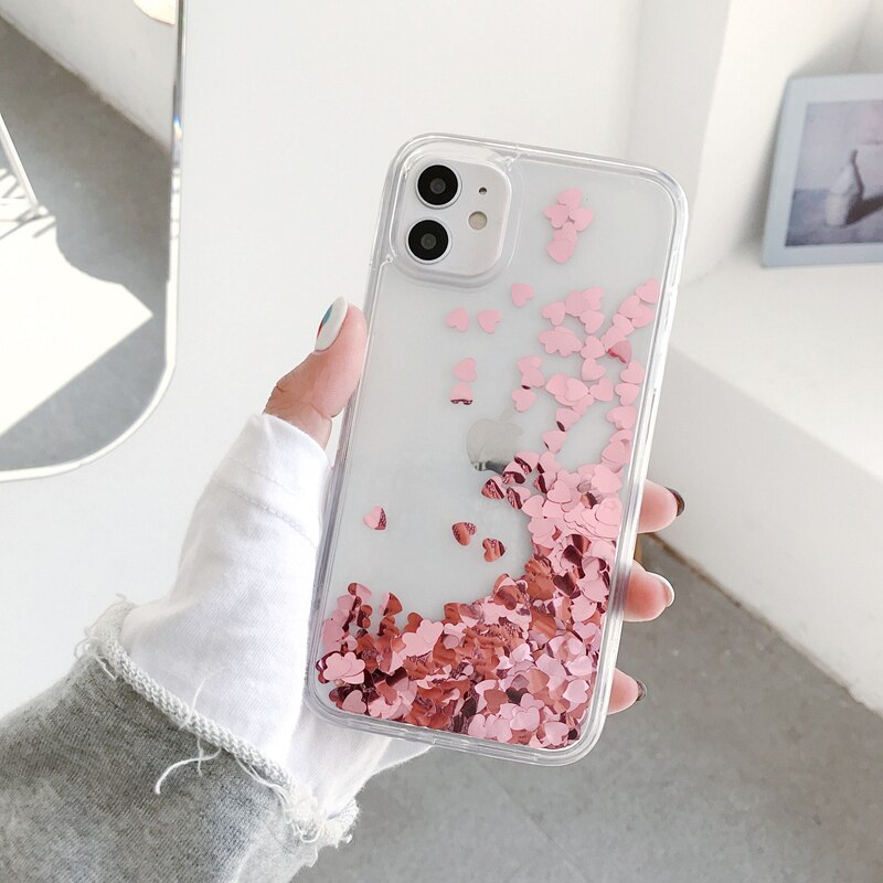 Holo Heart Liquid iPhone Case