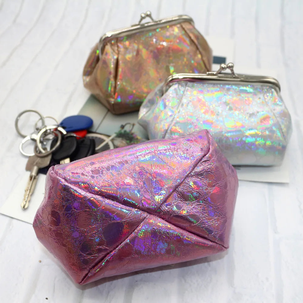 Holographic Fabric Coin Purse