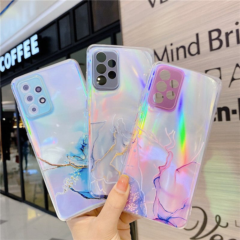 Holographic Marbled Samsung Phone Case