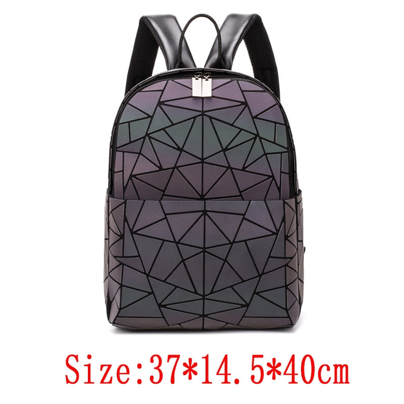 Luminous Holo Geometric Backpack