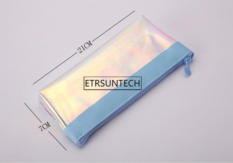 Iridescent Kawaii Glitter Pencil Case