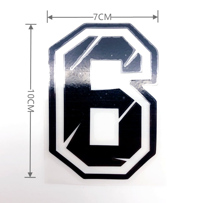 Racing Numbers Holographic Stickers