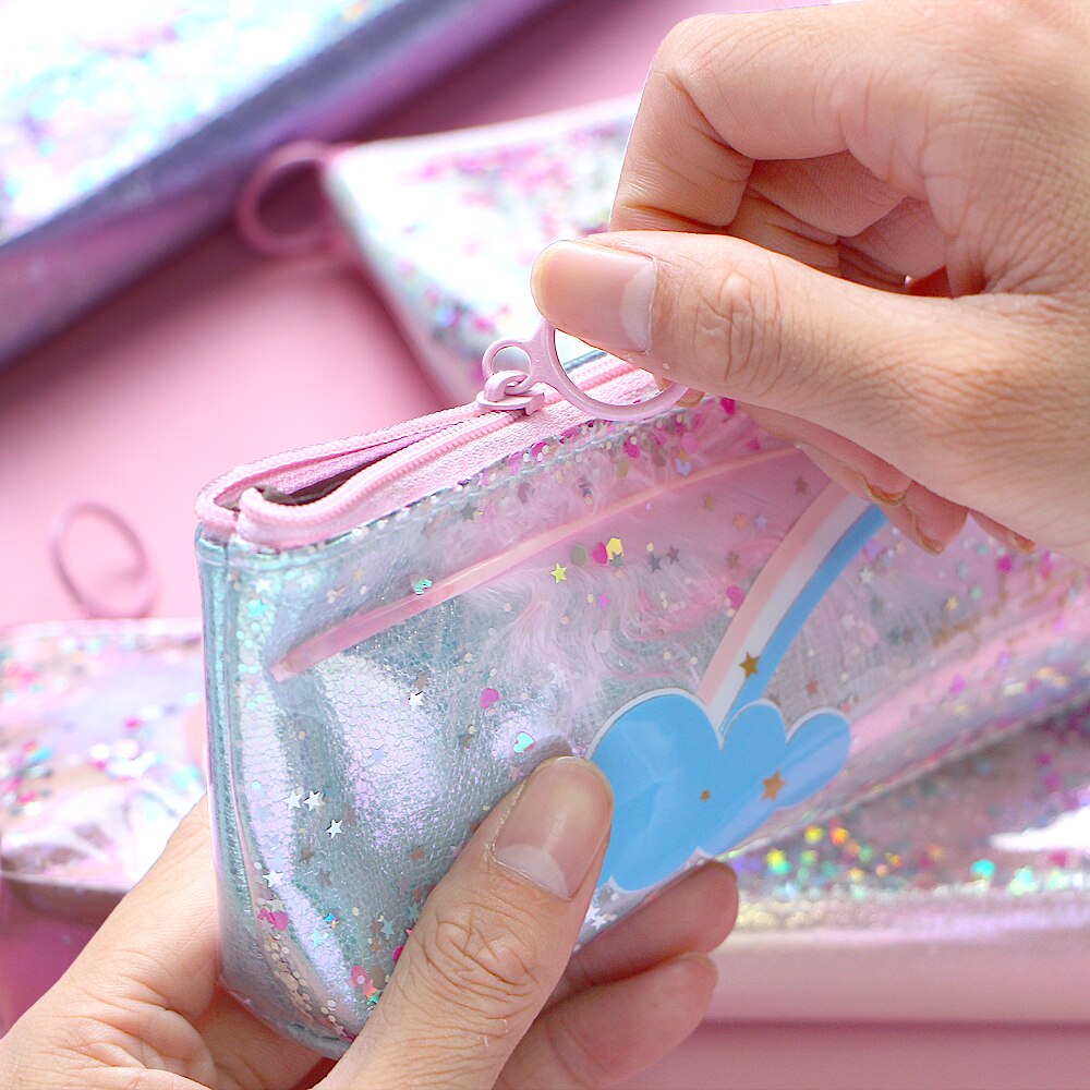 Holographic Cute Unicorn Pencil Case