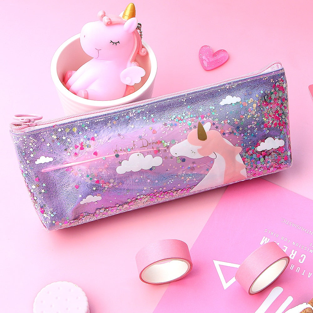 Holographic Cute Unicorn Pencil Case