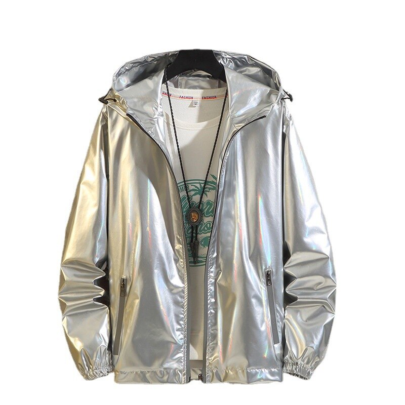 Holographic Windbreaker Bomber Jacket