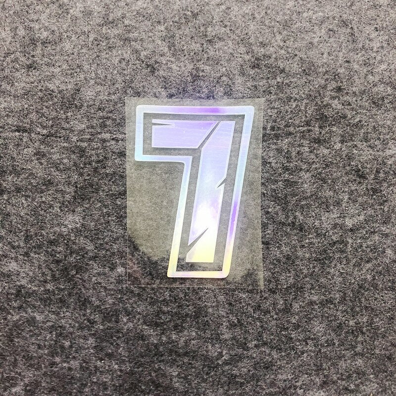 Racing Numbers Holographic Stickers