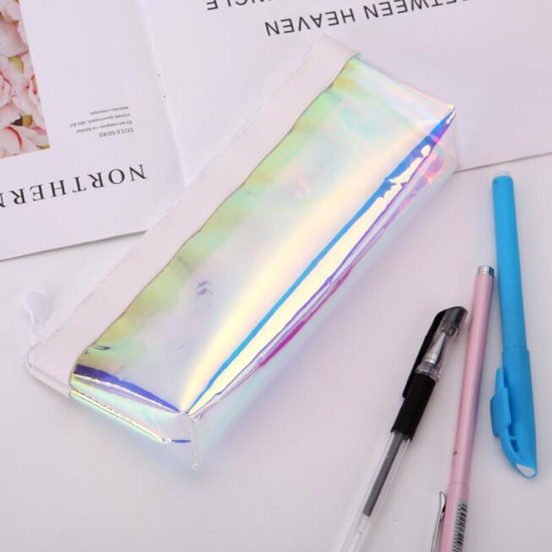 Iridescent Kawaii Glitter Pencil Case