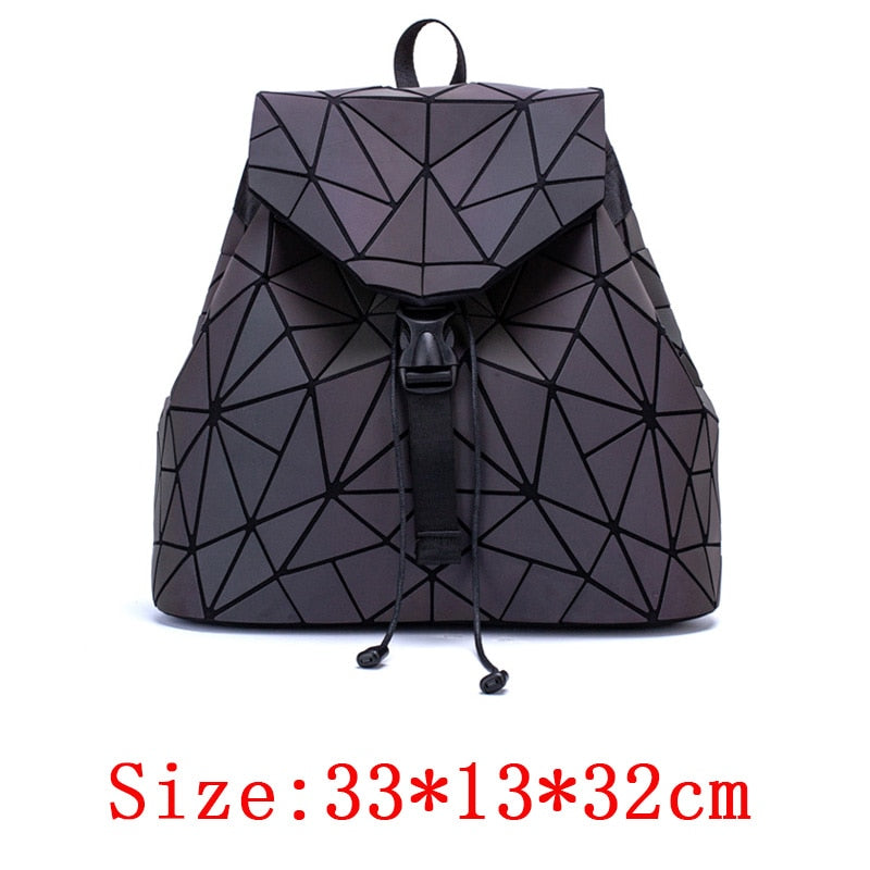 Luminous Holo Geometric Backpack