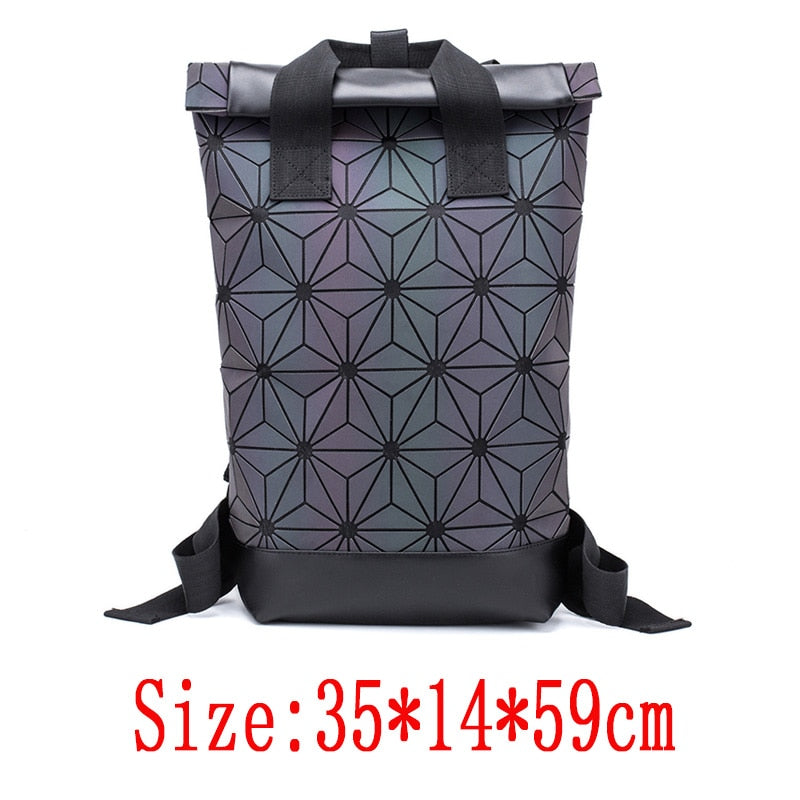 Luminous Holo Geometric Backpack