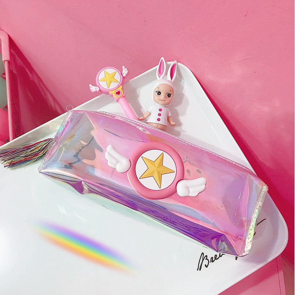 Holo Transparent Pencil Case