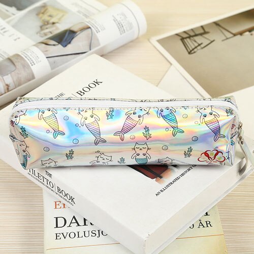 Holographic Cute Unicorn/Cactus Alpaca Pencil Case