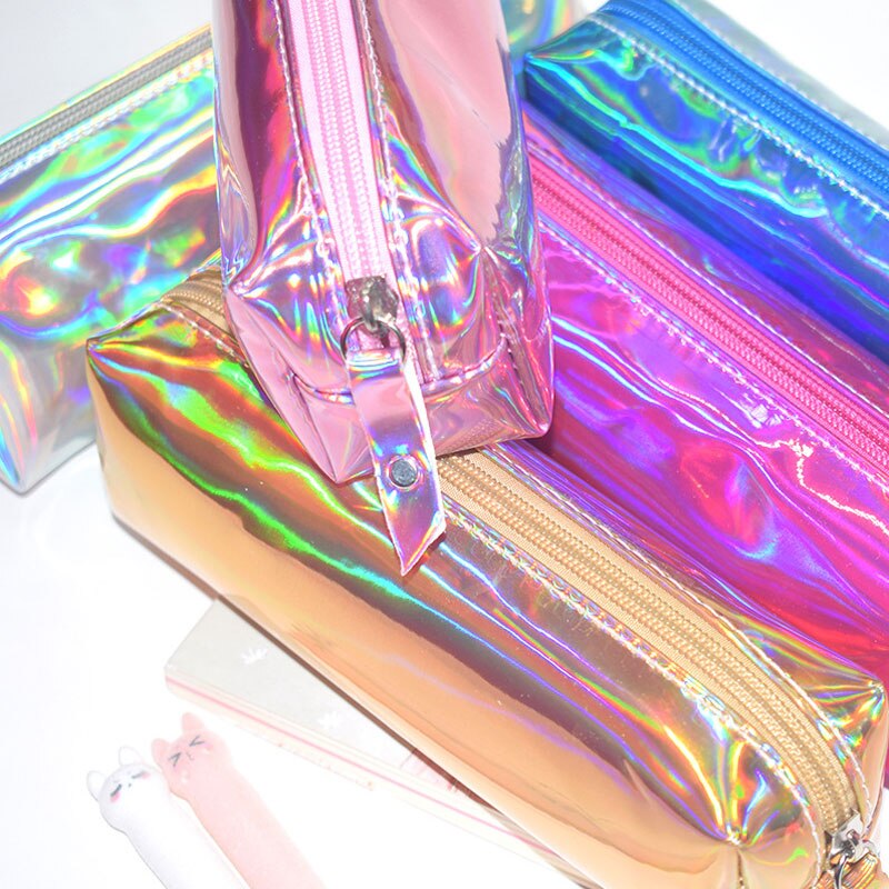 Holographic Iridescent Pencil Case