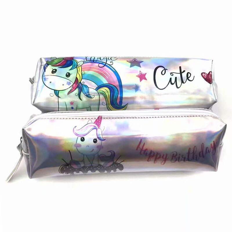 Holographic Cute Unicorn/Cactus Alpaca Pencil Case