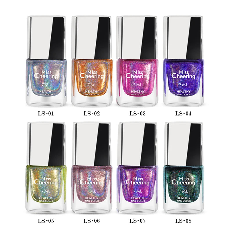 7ml  Holographic Nail Polish Laser Glitter Lacquer