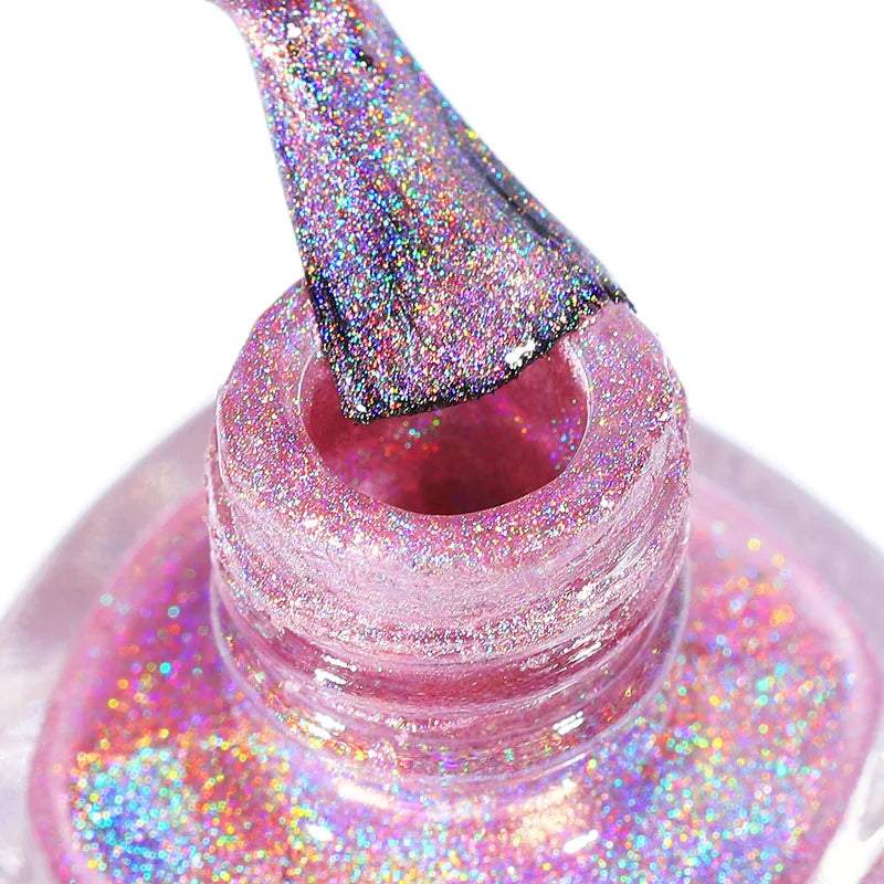 7ml  Holographic Nail Polish Laser Glitter Lacquer