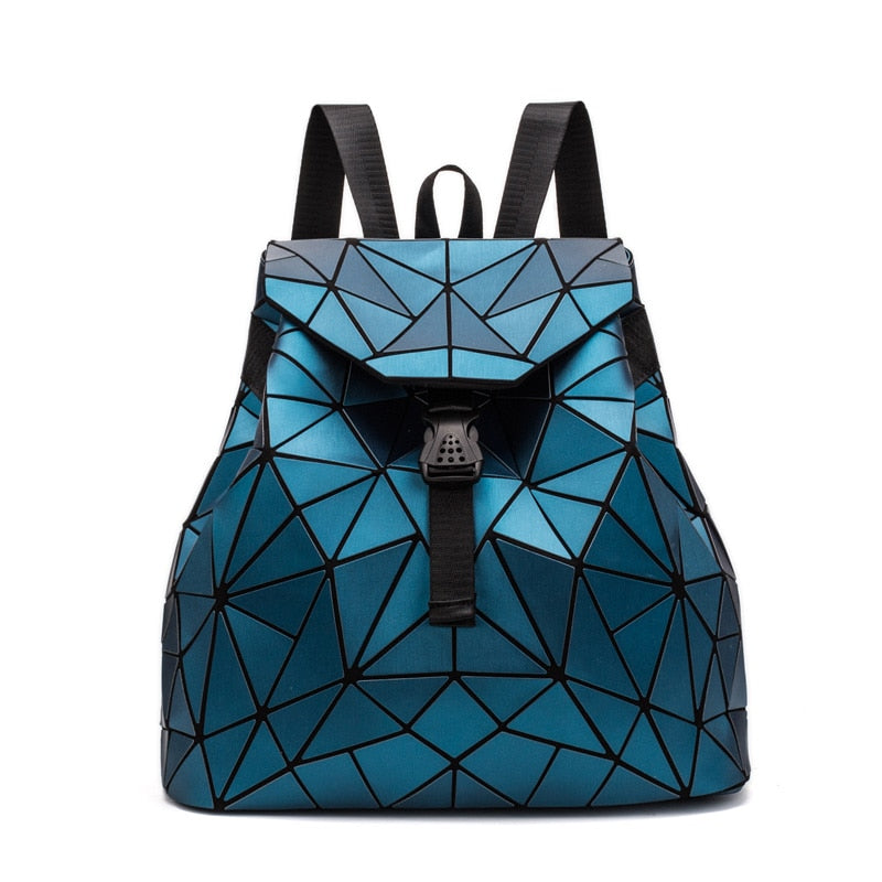 Drawstring  Geometric Holo Backpacks