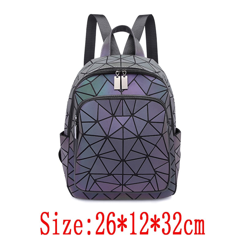 Luminous Holo Geometric Backpack