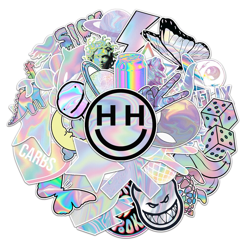 Holographic Batch Decorative Waterproof Stickers