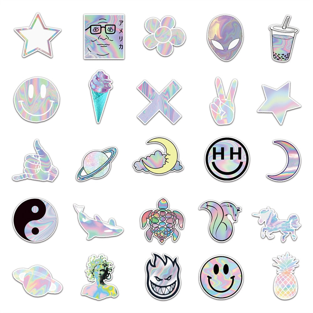 Holographic Batch Decorative Waterproof Stickers