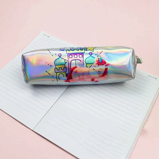 Holographic Pencil Case: Cute Unicorn