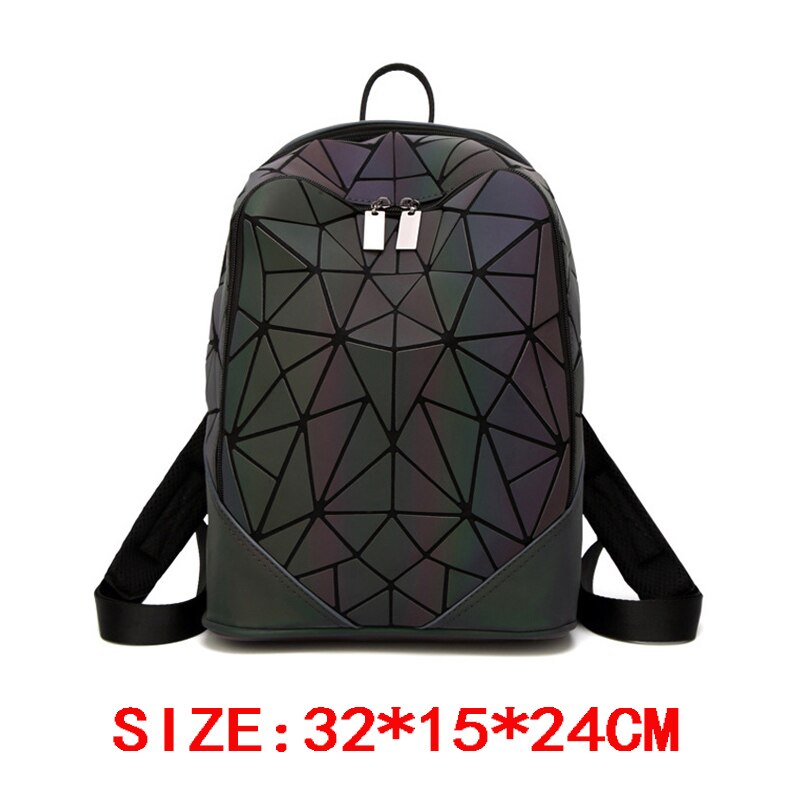 Luminous Holo Geometric Backpack