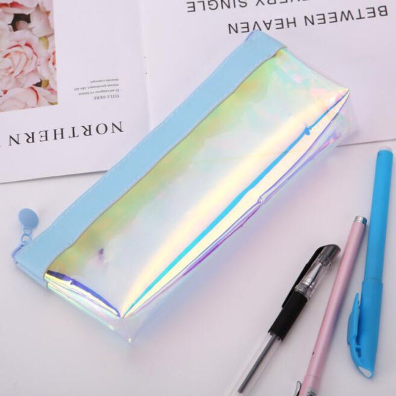 Iridescent Kawaii Glitter Pencil Case